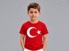 Unisex Bayraklı Çocuk Tişörtü 5-17 yas